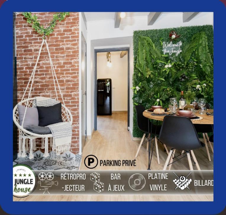 Maison "Jungle House" 90 M2 Billard, Retroprojecteur, Bar A Jeux , Vinyle, Wifi Fibre, Ideal Pro & Famille A Монбризон Экстерьер фото